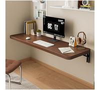 Table Pliante Murale, Bureau, Bureau d'ordinateur, Bureaux de Jeu, Table Murale Rustique en Bois, établi Robuste Pliable for Bar, buanderie, Salle à Manger(Brown,30x80cm/11.81x31.5in)