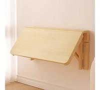 Table pliante murale - Bureau compact en bois pour la maison, le bureau et l'étude - Solution multifonctionnelle peu encombrante pour les petits espaces, les appartements et les postes de travail 70 x