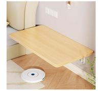Table pliante murale - Bureau de travail peu encombrant pour bureau, cuisine, garage et salle à manger - Finition en teck compact 60 x 20 cm