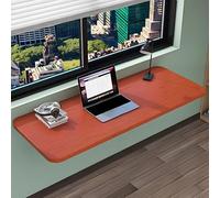 Table pliante murale - Bureau d'étude et de salle à manger pliable pour économiser de l'espace en teck, bureau flottant parfait pour la maison, le salon, la chambre à coucher - 120 x 30 cm