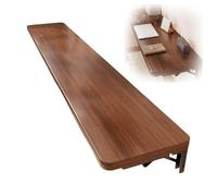 Table Pliante Murale,Bureau Flottant,éTagèRe De Rabattable,éTabli Pliant Le Repassage Et Pliage Du Linge,Avec Support MéTallique,IdéAl La Salle à Manger,La Cuisine Ou Balcon(70*30cm,Light Walnut)