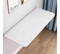 Table pliante murale compacte 60 x 40 cm - Blanc - Compact - Pour petits espaces - Parfaite pour la cuisine, le bureau et la salle à manger - Table pliante invisible