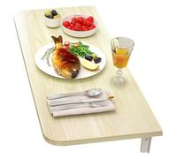 Table pliante murale compacte avec étagère en métal - Idéale pour la maison, le bureau, la cuisine, la salle à manger - Design multifonction parfait pour les petits espaces