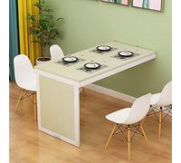 Table pliante murale compacte et peu encombrante - Bureau de salle à manger et bar convertible en bois - Bureau compact pour cuisine et bureau d'écriture - 10 options de couleur (M120 x 50 cm)