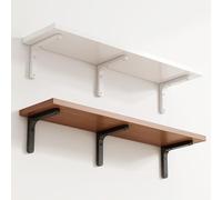 Table Pliante Murale Desk Murale Rabattable en Bois Fabriqué en Panneaux de Particules, for Small Spaces, Space-Saving, 2-Piece Set(White Dark,140x50cm/55x20in)
