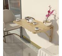 Table pliante murale d'extérieur - Bureau en bois peu encombrant pour maison, bar, bureau, jardin, garage - Table de salle à manger suspendue polyvalente avec support pour ordinateur portable