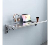 Table Pliante Murale en Acier Inoxydable 304, étagère de Cuisine Polyvalente pour Balcon, Salle de Bain, buanderie, Design Gain de Place, 120 x 40 cm, Durable et élégante