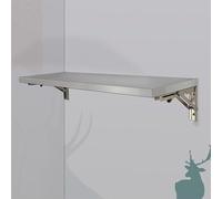 Table pliante murale en acier inoxydable 304 - Table de salle à manger peu encombrante pour cuisine et salon Supporte 75 kg Motif feuilles tombées Parfait pour les petits espaces