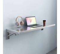 Table pliante murale en acier inoxydable - 81,3 x 40,6 cm - Économie d'espace - Pour la maison, le bureau, la cuisine, la salle de bain, la buanderie (50 x 40 cm)