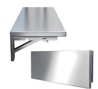 Table Pliante Murale en Acier Inoxydable, for Cuisine, buanderie, Restaurant, Bureau d'ordinateur Portable Flottant Pliable(70x35cm)