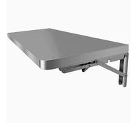 Table pliante murale en acier inoxydable pour économiser de l'espace et étagère flottante invisible pour petites cuisines, salles à manger et buanderies
