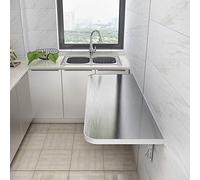 Table pliante murale en acier inoxydable pour linge/bar familial/cuisine 12 tailles