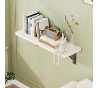 Table Pliante Murale en bois,60cm Petit Table Murale Rabattable, Blanc Table Murale,Table Pliante Murale,Tablette Murale Rabattable, Table Pour Enfants,Pour Cuisine Petit Bureau Petit Espace(White,15.