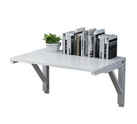 Table pliante murale en bois massif - Bureau flottant - Gain de place - Table d'écriture polyvalente - Parfait pour la maison et les petits espaces