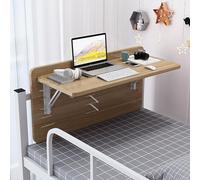 Table pliante murale en bois massif - Gain de place - Table de salle à manger et établi pour dortoirs, bureaux, chambres et restaurants - Marron - 60 x 30 cm