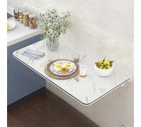 Table pliante murale en bois massif pour petits espaces, solution gain de place avec forte capacité de charge pour salon, cuisine, chambre à coucher