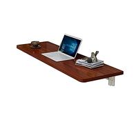 Table pliante murale en bois pour économiser de l'espace - Table murale compacte et pliable - Bureau flottant pour la maison et le bureau - Réglable - Mesa réglable
