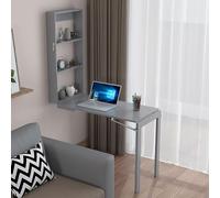 Table pliante murale en bois Tableau dépose de table Mur Mur Mur Murlé Tableau de travail pliable de service lourd Facile Installation de table de bureau d'ordinateur Utilisé dans le salon de la