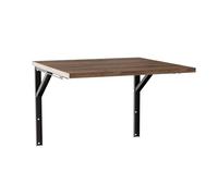 Table pliante murale FLIP 68x68 cm Chêne Chocolat