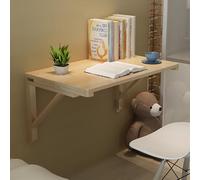 Table pliante murale flottante en bois, design peu encombrant, idéale pour les petits espaces, surface de salle à manger et de travail polyvalente