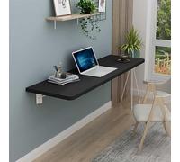 Table pliante murale flottante peu encombrante pour ordinateur portable, poste de travail, idéale pour les petits espaces, la chambre, le bureau à domicile et le balcon