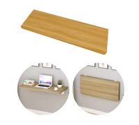 Table pliante murale flottante pour ordinateur portable disponible en trois couleurs, bureau suspendu pour buanderie, bureau, cuisine, salle de bain (couleur bois d'origine, 50 x 30 cm)