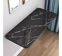 Table Pliante Murale Gain de Place 70x40cm Noire, Bureau Flottant pour la Maison, Le Bureau, la Salle d'étude ou la Salle à Manger. Conception Pliable et Polyvalente pour