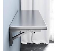 Table Pliante Murale Gain de Place - Bureau Multifonctionnel en Acier Inoxydable 304 pour la Maison, Le Bureau et la Cuisine - Durable, élégant et Compact grâce à sa Conception Pliable pour