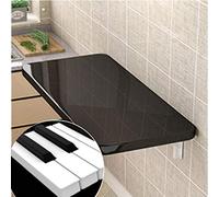 Table pliante murale, invisible, pour cuisine, salle à manger, bureau réglable, charge maximale 100 kg, parfaite pour les petits espaces, chambre à coucher, salle de bain, cuisine (noir, 99,1 x 30,5