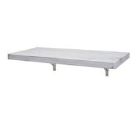 Table murale HWC-H48, table pliante murale en bois massif 100x50cm shabby blanc