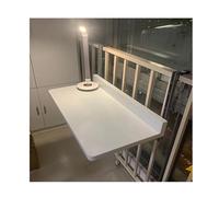 Table pliante murale moderne en alliage d'aluminium pour balcon, garde-corps, bureau, maison, bar, comptoir, table de loisirs (blanc, 120 x 39 cm)