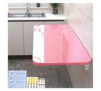 Table pliante murale multifonction pour économiser de l'espace Rose 120 x 30 cm pour bureau à domicile Station de travail compacte Bureau d'écriture Installation facile