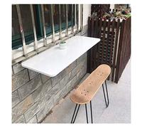 Table pliante murale peu encombrante - Bureau compact blanc pour petites cuisines, bureaux à domicile et salles à manger - Établi polyvalent et station informatique pour espaces limités