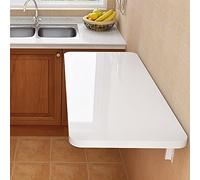Table pliante murale peu encombrante - Bureau flottant compact pour la maison, le bureau, la salle à manger et la buanderie - Petit bureau idéal pour les espaces limités et solutions multi-usages