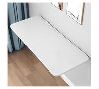 Table pliante murale peu encombrante, établi flottant compact pour salle à manger et bureau, surface polyvalente pour ordinateur portable, finition teck
