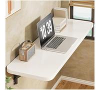 Table pliante murale - Peu encombrante pour salle à manger, bureau, bar, table pour petits espaces, 30 x 70 cm, blanc