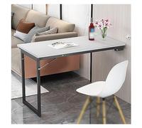 Table pliante murale - Peu encombrante pour salle à manger et ordinateur portable, établi pliable pour bureau à domicile, buanderie, garage - Installation facile et design polyvalent