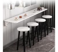 Table pliante murale peu encombrante - Table de salle à manger et de cuisine longue pour la maison, le jardin, le restaurant, le thé au lait, design simple et minimaliste