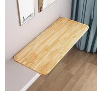 Table pliante murale pour économiser de l'espace - Comptoir flottant pour cuisine et buanderie - Table pliante en bois pour la maison, le bureau, le restaurant - 90 x 50 x 2,5 cm.