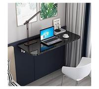 Table pliante murale pour maison, bureau, cuisine, buanderie, garage - Table noire peu encombrante (89,9 x 40,9 cm) - Design polyvalent pour un rangement et un rangement faciles