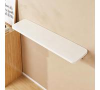 Table Pliante Murale Rabattable Bureau Mural Rabattable Bois, Plaque Épaissie Forte Portance Peinture sur Fer Coins Arrondis Table Pliante Murale de Cuisine pour Chambre, Cuisine(White,100x20cm)