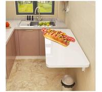 Table Pliante Murale Rabattable, Table De Balcon Murale, Table Murale De Cuisine Rabattable En Bois, Bureau D'ordinateur Flottant, Table De Salle À Manger De Cuisine Pliante Invisible 50*30cm