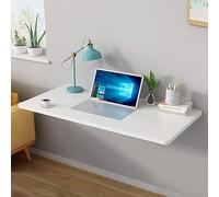 Table pliante murale robuste avec support - Bois laqué robuste pour cuisine, buanderie ou restaurant - Design peu encombrant, durable et élégant