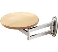 Table Pliante Murale Ronde avec Plateau, Bureau Flottant avec Support en Fer pour Petits Espaces, IdéAl pour Bureau, Salle à Manger, Cuisine Ou Bar(B)
