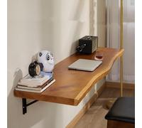 Table pliante murale suspendue en bois massif, table de bar table à manger contre le mur balcon maison table de bureau à un mot table murale,120x45cm/L47.2xW17.7in
