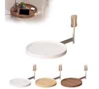 Table Pliante Murale, Table Basse de Chevet, Support de canapé pour Petits espaces, Supports de Rangement, Fixations Ultra-résistantes(White)