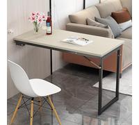 Table Pliante Murale - Table de Cuisine Murale - Bureau Flottant pour Mur, Pieds de Support rétractables, cloison Convertible, Convient au Salon, Salle à Manger, Petit Espace intérieur-100×50×75cm