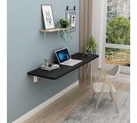 Table Pliante Murale- Table Murale Pliante Flottante- Table Pliante à Abattant Mural- Bureau d'ordinateur-Table de Cuisine-Petite Maison Multifonction Table à Manger Pliable (Noir ,60*30*1.6cm)