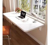 Table pliante murale, table murale rabattable, bureau flottant pliable Peu encombrant et facile à ranger, idéal pour les petits espaces, les bureaux à domicile et les coins White 100x40cm/39.4x15.7in