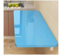 Table Pliante Murale Table Pliante À Abattant Mural,Bureau D'ordinateur Petite Maison Multifonction Table À Manger Pliable Établi De Blanchisserie(Blue,60 * 40cm)